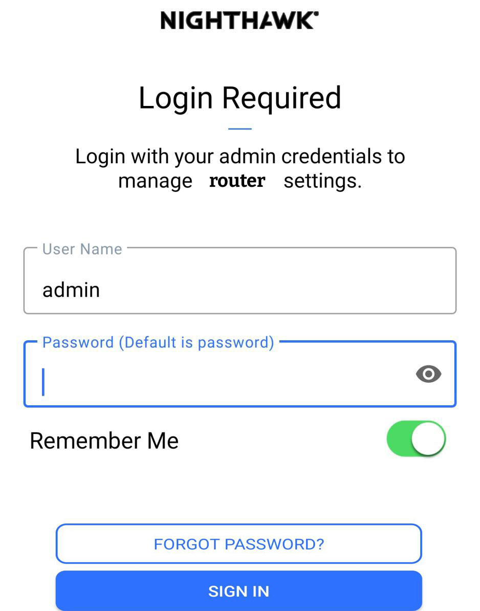 Netgear account info