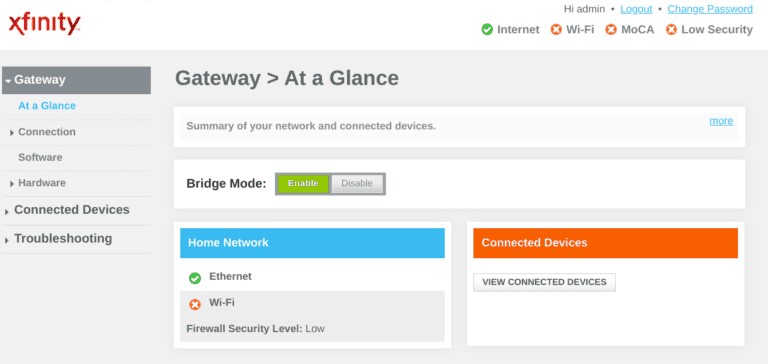 Modem Router in Bridge Mode