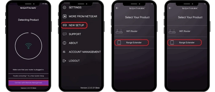 Nighthawk Mesh Setup: Nighthawk App